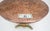 Copper 33" Dia Round Top Gueridon Center Cafe Table on Paint Decorated Iron Base For Sale - Image 10 of 12