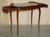 Antique Kidney Shaped Occasional Table with Drawers and Brown Leather Top, 1860 For Sale - Image 16 of 18