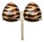 Vintage 1980s Signed Ciner Goldtone Brown Enamel Striped Clip Earrings-2 Pieces For Sale