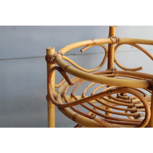 1950s Mid-Century Italian Portable Bamboo Bar, 1950 For Sale - Image 5 of 10