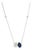 Toi Et Moi Pear Cut Blue Sapphire & Diamond Pendant Necklace in 14k White Gold For Sale