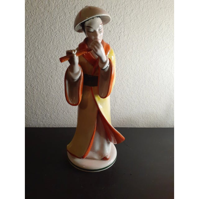 Vintage Fine Porcelain Kimono Japanese Musical Figurine, Made in Italy For Sale In Dallas - Image 6 of 6
