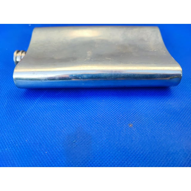 Art Deco Brass-Plated Heraldic Hip Flask, 1920s For Sale - Image 3 of 8