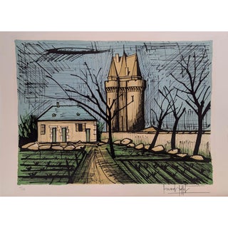 Bernard Buffet, Saint-Servan, The Solidor Tower, 1985, Lithograph For Sale
