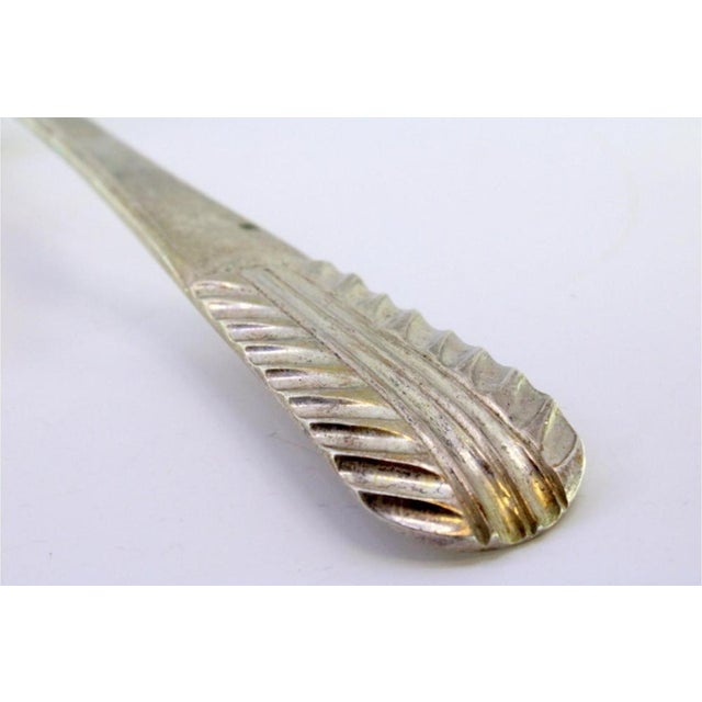 Silver Soup Ladle with Embossed Handle For Sale - Image 6 of 8