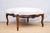 French Antique French Upholstered Ottoman For Sale - Image 3 of 6