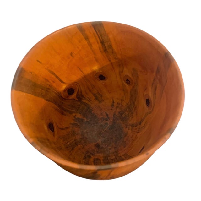 2004 Norfolk Island Pine Wood Bowl Hawaii Woodturner Signed and Dated For Sale In Los Angeles - Image 6 of 8