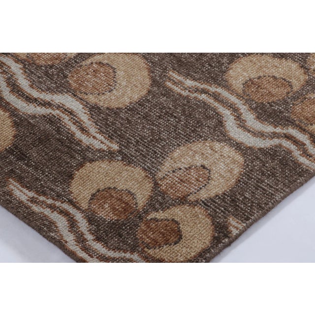 2010s Rug & Kilim's Distressed Runner Rug, Rich Brown With Chintamani Patterns For Sale - Image 5 of 7