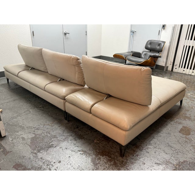 2010s Sacha Lakic for Roche Bobois Scenario Leather Sectional Sofa For Sale - Image 5 of 12