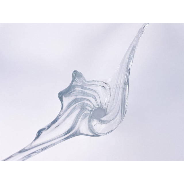 Art Vannes Large Art Vannes France Sculptural Crystal Centerpiece Bowl, Mid-Century For Sale - Image 4 of 9