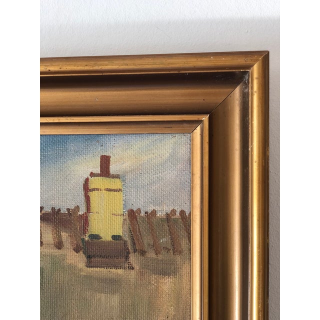 1950s Vintage Original Cottage Oil Painting: Framed Countryside Art For Sale - Image 5 of 11