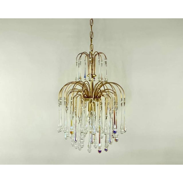 Murano Glass Vintage Designer Chandelier, Massive Belgium, 1970s For Sale - Image 6 of 6