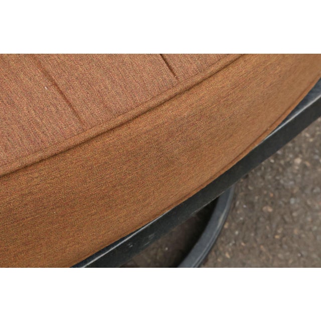 Cast Aluminum Pair Of Outdoor Swivel Lounge Chairs With Cushions For Sale - Image 10 of 18