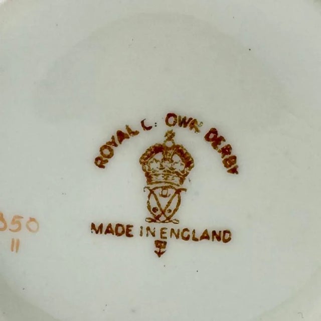 1950s 1950s Royal Crown Derby Peacock Pattern Demitasse Cups and Saucers Set- 12 Pieces For Sale - Image 5 of 7