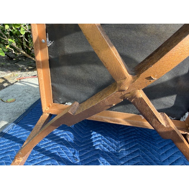 Vintage Hammered Iron Scroll Arm Lounge Chairs With Brass Finials, a Pair For Sale - Image 14 of 18
