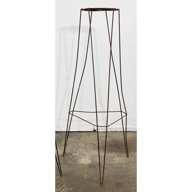 Mid-Century Modern Vintage Mid-Century Modern Iron Tripod Plant Stand For Sale - Image 3 of 7