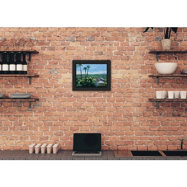 Textile Quiet Places & Journeys — Maui Palms (Original Oil Painting) For Sale - Image 7 of 12