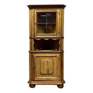 Antique Softwood Corner Cabinet from Franconia, Set of 2 For Sale