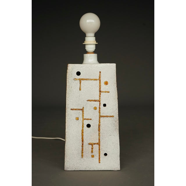 Mid-Century Abstract Ceramic Table Lamp, 1970s For Sale - Image 9 of 12