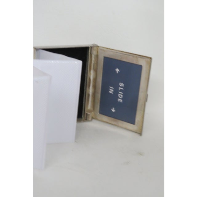 Silver Godinger Silver Plated Picture or Card Holder Compact Metal Photo Album 4761b For Sale - Image 8 of 11