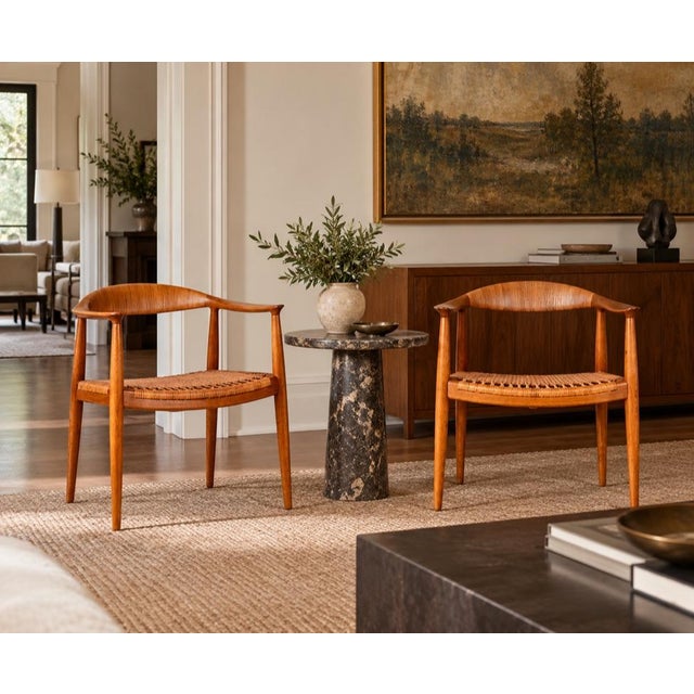 Hans Wegner–Early Jh-501 Teak & Cane Armchairs for Johannes Hansen–Danish Modern–a Pair For Sale - Image 11 of 13