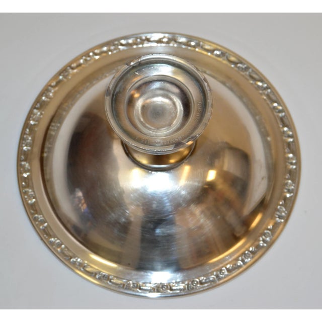 1950s Victorian Oneida Silver Plated Footed Serving Bowl 2 Community Plate Spoons, Usa- 3 Pieces For Sale - Image 10 of 13