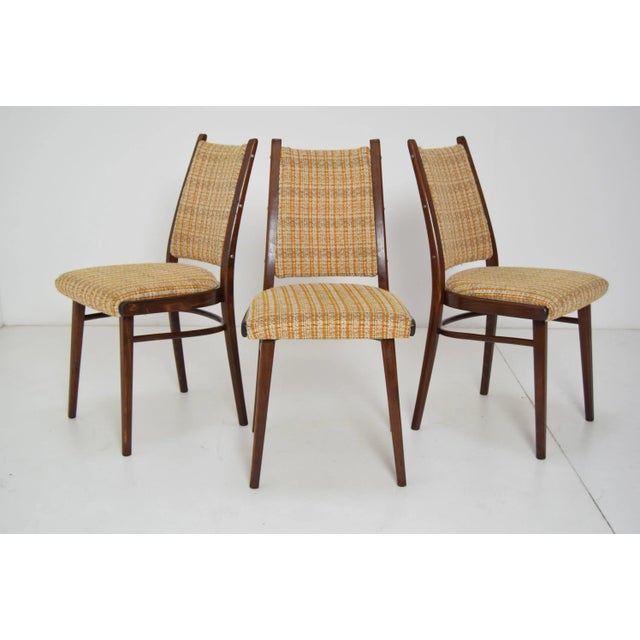 Made in Czechoslovakia Made of wood, fabric Upholstery has signs of use Original condition.