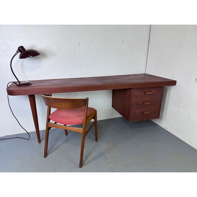 Mid-Century Modernist Danish Teak Desk by George Nakashima, 1950s For Sale - Image 11 of 15