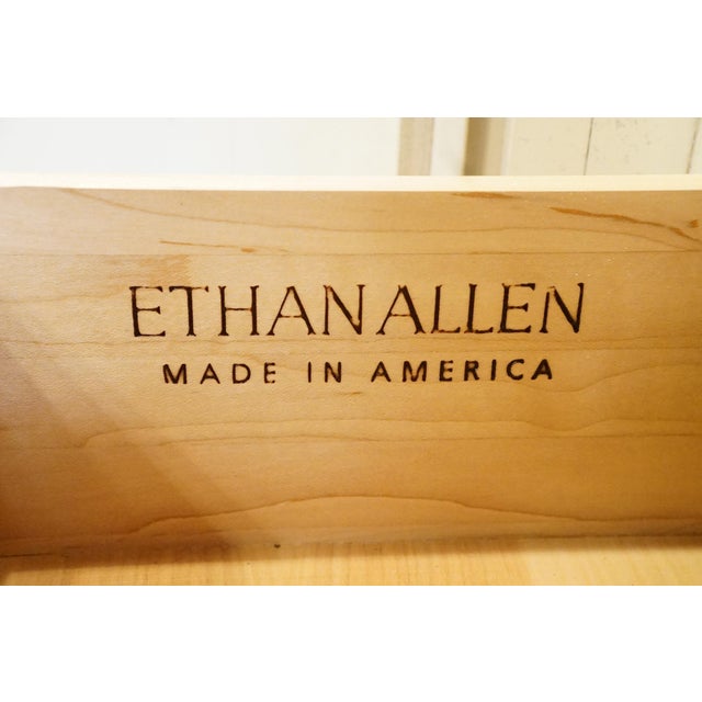 Ethan Allen Country French Collection Off White 50" Armoire W. Hand Painted Accents 26-5215 For Sale - Image 9 of 13
