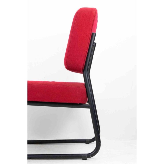 Italian Red Chairs, 1970s, Set of 4 For Sale - Image 4 of 8
