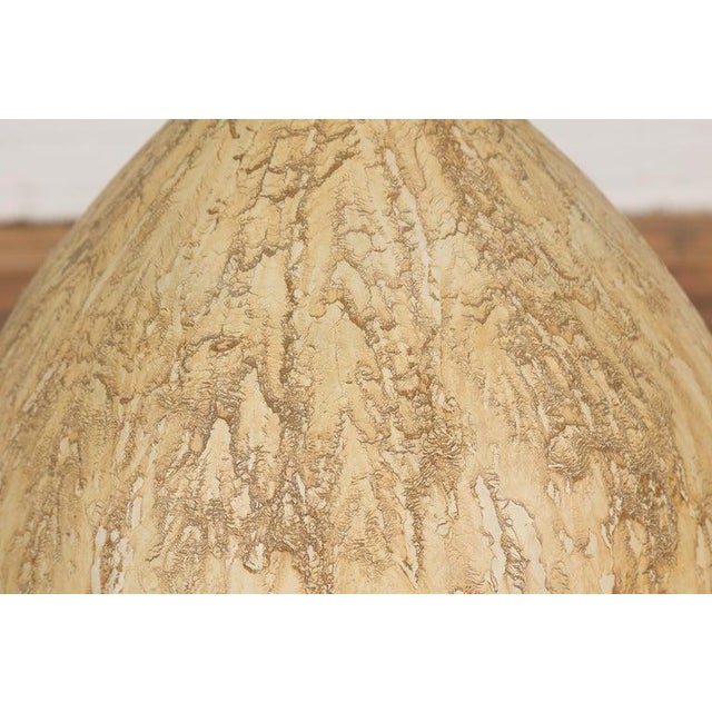 Yellow Prem Collection Hand Crafted Artisan Vase with Narrow Mouth & Mustard Glaze For Sale - Image 8 of 12