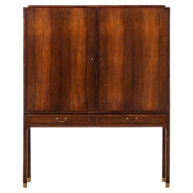 Danish Rosewood Cabinet by Ole Wanscher for A.J. Iversen, 1940s For Sale