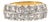 Vintage 18k Two-Tone Double Row Diamond Band Ring, Size 6.5 For Sale