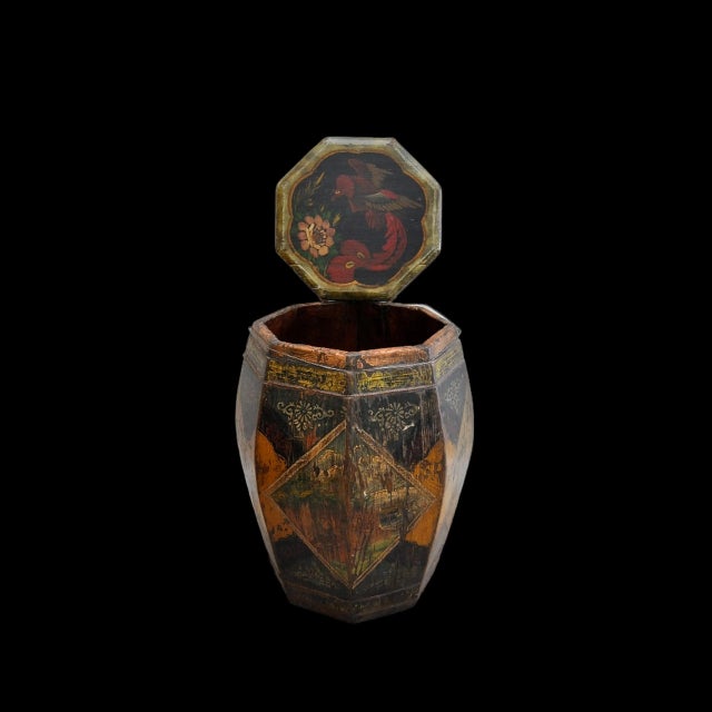 Art Nouveau Early 1900s Antique Chinese Tea/Rice Wood Barrel For Sale - Image 3 of 13