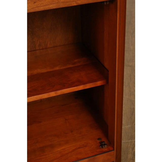 Brown Stickley 21st Century Collection Cherry Curio Display Cabinet For Sale - Image 8 of 18