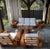 Super Rare Paul Frankl Set manufactured by Kane Kraft in Malina Philippines. Cushions are new and covered in Perennials...