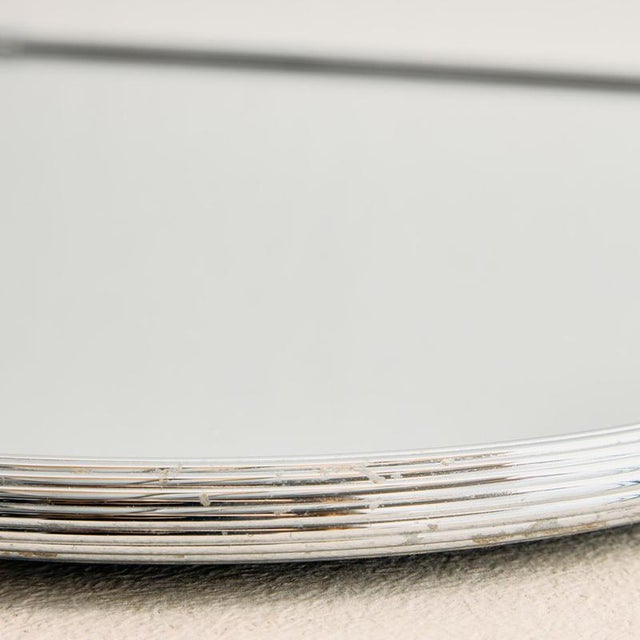 Vintage Metal Framed Mirror, 1970s For Sale - Image 9 of 10