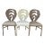 Vintage Hollywood Regency Era Banana Leaf Cast Aluminum Chairs 3 Pieces For Sale
