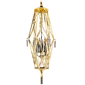 1960s Vintage Gilt Rope Lantern