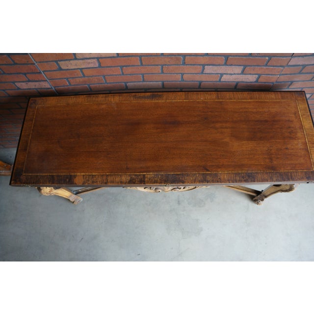 Antique Regency Flip Top Console Table For Sale - Image 6 of 11