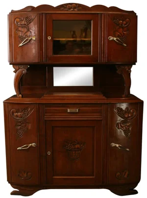 French Carved Oak Buffet with Grapevine Motif