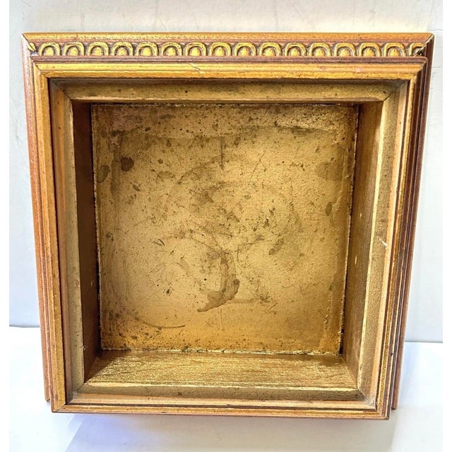 Vintage Glass Ashtray With Gilt Wood Base – Hollywood Regency Catchall or Bar Cart Accent For Sale In Louisville - Image 6 of 6