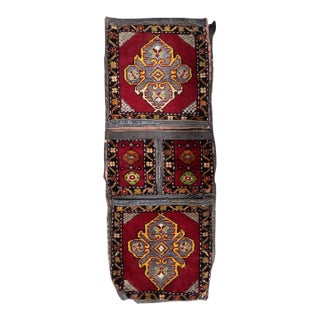 1930s, Handmade Vintage Collectible Turkish Yastik Saddle Bag Rug For Sale