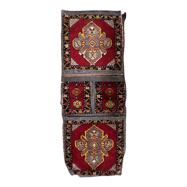 1930s, Handmade Vintage Collectible Turkish Yastik Saddle Bag Rug For Sale
