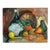 1940s Vintage Oil Painting Still Life With Basket, Fruit, Vase, and Bottle, Unsigned For Sale