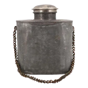 19th Century Large Military Pewter Canteen, English