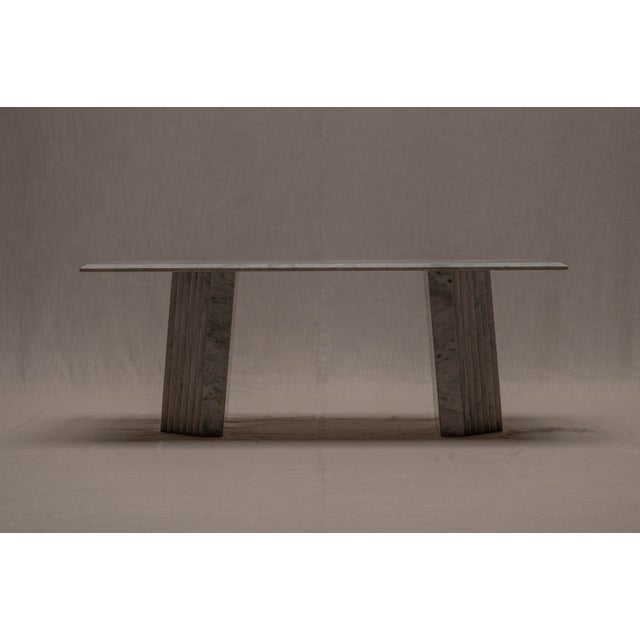 Stone Architectural White Marble Dining Table, 1970s For Sale - Image 7 of 17