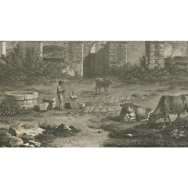 Paper Louis-Pierre Baltard, View of the Ruins of the Hunt Architectural Ruins, 1803, Copperplate Engraving For Sale - Image 7 of 9
