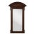Large Distressed Walnut Beveled Glass Pier Mirror For Sale
