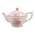 Vintage Soft Pink Floral Porcelain Teapot For Sale